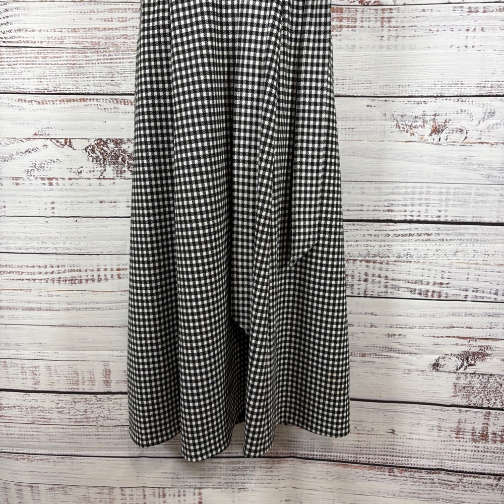 Calvin Klein Black Gingham Check Sleeveless Fit & Flare Dress - Picture 3 of 15